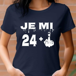 Dámské tričko k 25 narozeninám  - Je mi 24 plus prostředníček