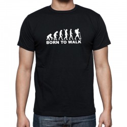 Pánské tričko Evolution Born to walk, narozen k chůzi