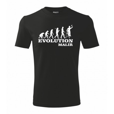 Pánské tričko s potiskem Evoluce malíře.