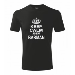 Pánské tričko Keep calm jsem barman