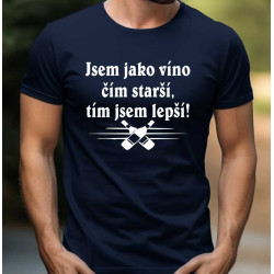 Pánské tričko - 70 let stárnu jak víno