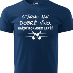 Pánské tričko - 30 let Stárnu jak dobré víno