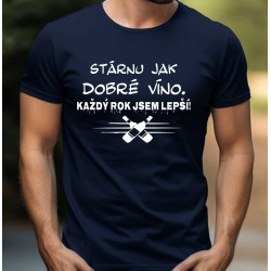Pánské tričko - 33 let Stárnu jak dobré víno