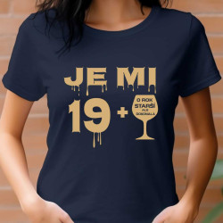Dámské tričko k 20 narozeninám  - Je mi 19 plus sklenka vína