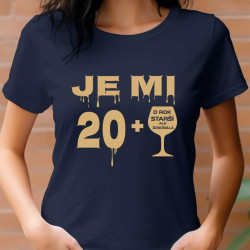 Dámské tričko k 21 narozeninám  - Je mi 20 plus sklenka vína