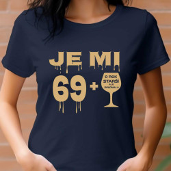 Dámské tričko k 70 narozeninám  - Je mi 69 plus sklenka od vína