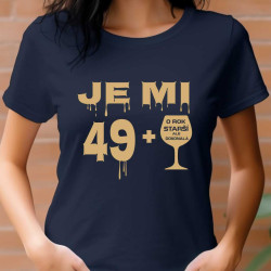 Dámské tričko k 50 narozeninám  - Je mi 49 plus sklenice vína