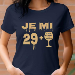 Dámské tričko k 30 narozeninám  - Je mi 29 plus sklenice vína