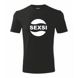 SEXSI - Pánské tričko s nápisem sexsi v podobě pepsi