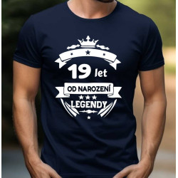 Pánské narozeninové tričko 19 let od narození legendy