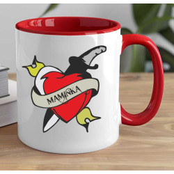 Hrnek - maminka v červeném srdíčku