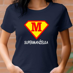 Dámské tričko Super manželka ve stylu supermana