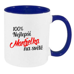 Hrnek 100 % nejlepší manželka na světě