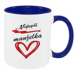 Hrnek pro manželku - Nejlepší manželka pod červeným srdíčkem
