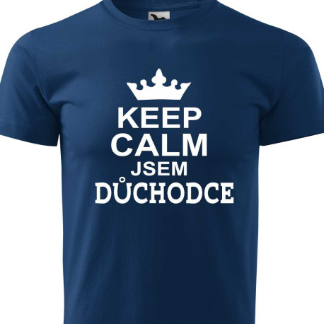 Pánské tričko - Keep calm jsem důchodce