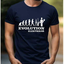 Pánské tričko - Evoluce Elektrikáře
