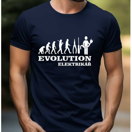 Pánské tričko - Evoluce Elektrikáře