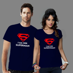 Párové trička I am her Super man / I am his super woman.