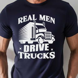 Pánské tričko - Skuteční muži řídí kamion