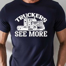Pánské tričko - Řidiči kamionu vidí víc