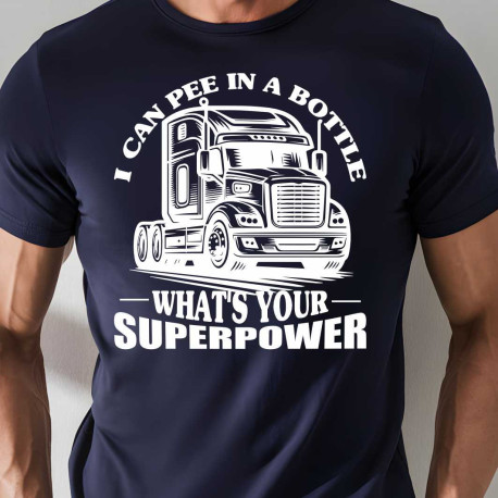 Pánské tričko řidič kamionu - Můžu čůrat do láhle a co ty