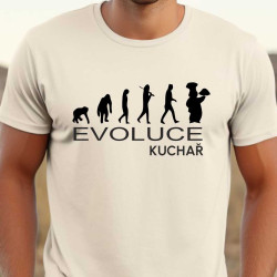 Pánské tričko - Evoluce kuchaře