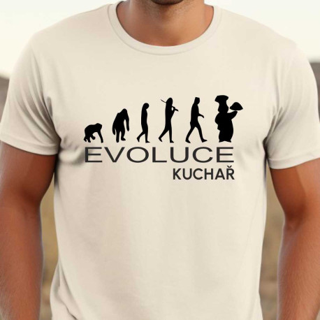 Pánské tričko - Evoluce kuchaře