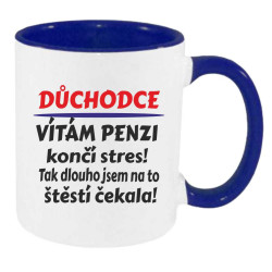 Hrnek - Důchodkyně vítá penzi