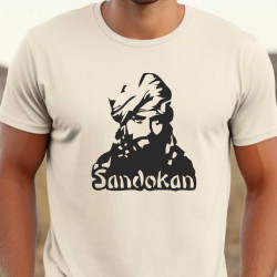 Pánské vtipné tričko - Silueta Sandokana