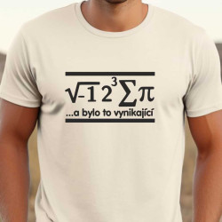 Pánské vtipné tričko - Vzorec pí