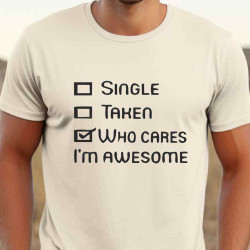 Pánské vtipné tričko - Svobodná, vdaná to je jedno