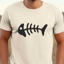 Pánské vtipné tričko - Rybí kostra znak