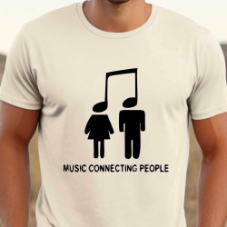 Pánské vtipné tričko - Muzika spojuje lidi