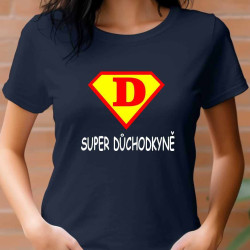 Dámské tričko - Super důchodkyně ve znaku supermana