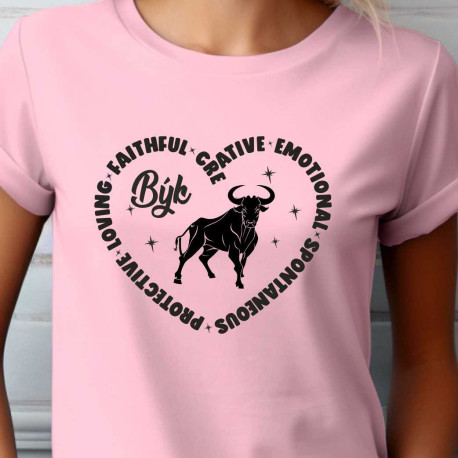 Dámské tričko - Znamení zvěrukruhu Býk v srdci