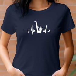 Dámské tričko – Tep srdce Saxofon