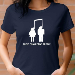 Dámské tričko – Muzika spojuje lidi