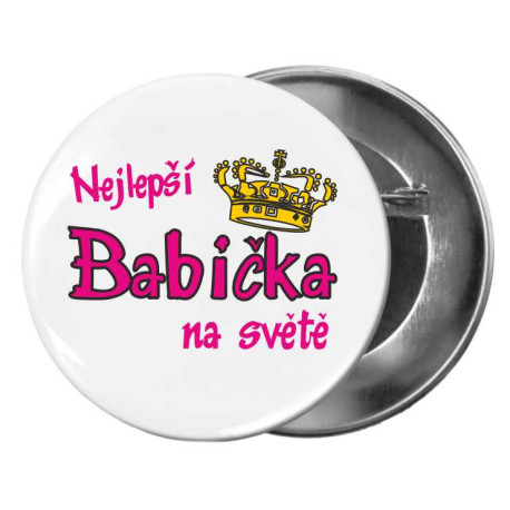 Placka - Nejlepší babička na světě s korunkou