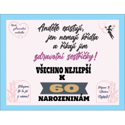 Přání k 60. narozeninám pro Zdravotní sestru