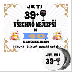 Originální přání k 40. narozeninám pro Zdravotní sestru s plackou