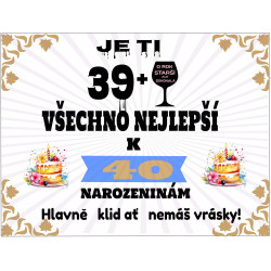 Vtipné přání k 40. narozeninám pro Zdravotní sestru