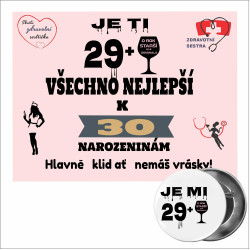 Vtipné přání k 30. narozeninám pro Zdravotní sestru s plackou