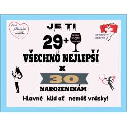 Originální přání k 30. narozeninám pro Zdravotní sestru