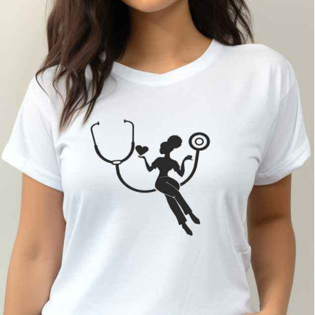 Dámské tričko - Zdravotní sestřička na houpačce
