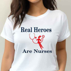 Dámské tričko - Real heroes are nurse
