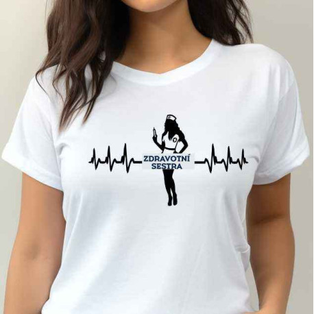 Dámské tričko - Křivka Zdravotní sestry