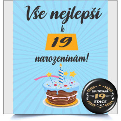 Originální přání k 19 narozeninám s plackou limitovaná edice