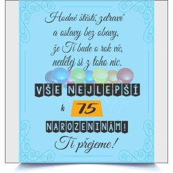Přání k 75 narozeninám Hodně stěstí
