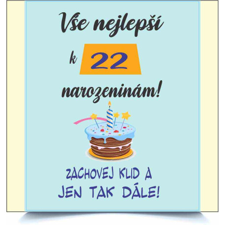 Přání - Vše nejlepší k 22 narozeninám