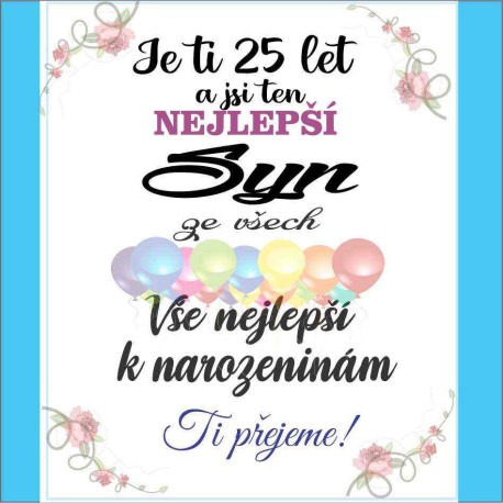 Přání - Je ti 25 let a jsi ten nejlepší syn ze všech